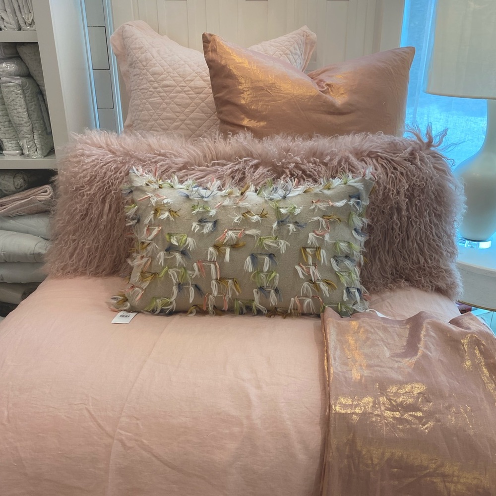 Custom Designed Blush Pink Dorm Bedding Bundle